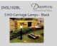 DVSL102BL Fiber-Lit Carriage Street Lamps -- Black pkg(3), HO, Dwarvin SL102BL