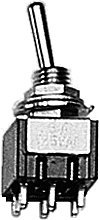 Miniature Toggle Switches -- DPDT 5Amp 120V Center Off pkg(4), All Scales, Miniatronics Corp. 3626004