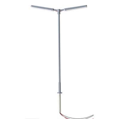 Double-Arm Parking Lot Light 3-Pack - Cool White LED -- Gray, N, Atlas Model Railroad Co. 70000160