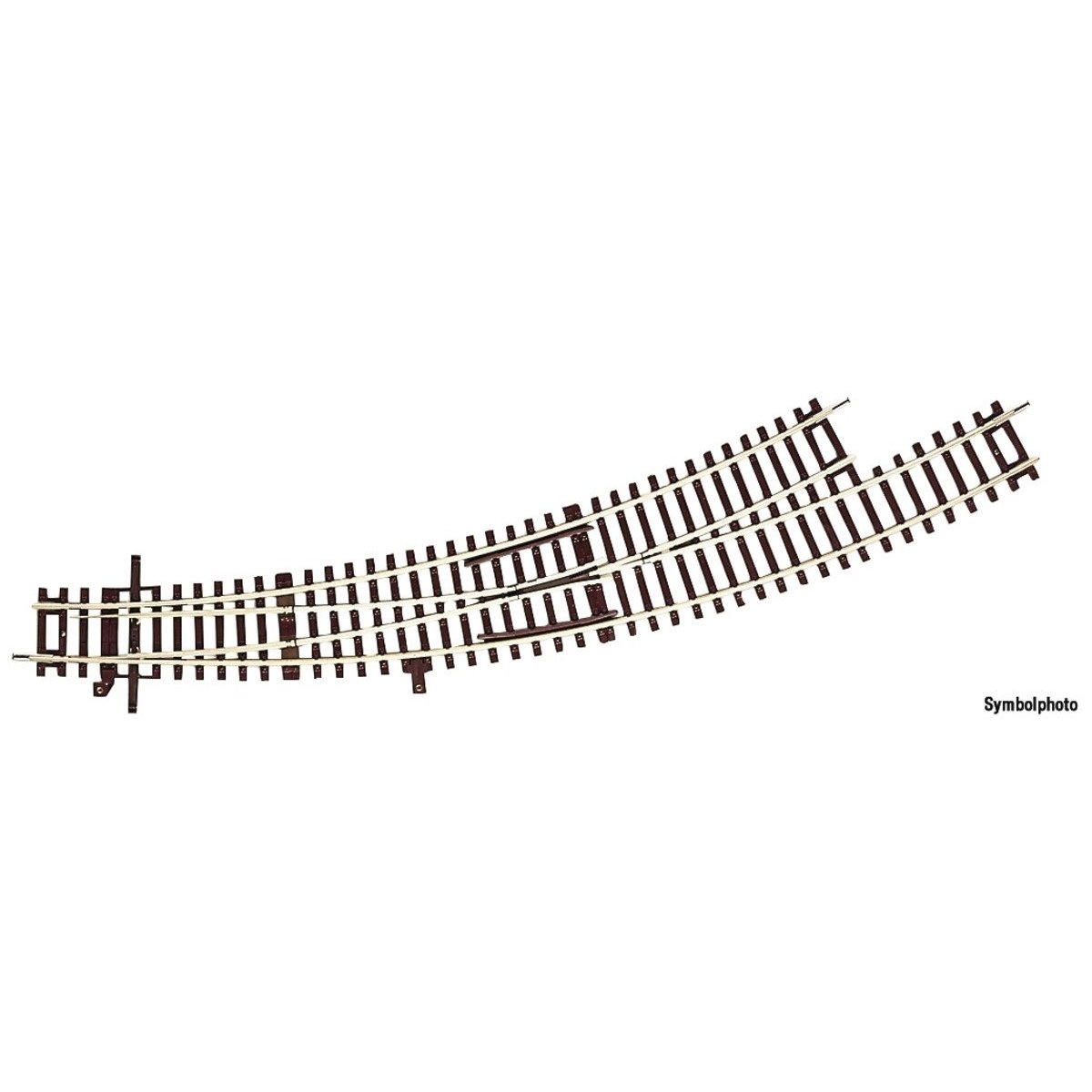 Curved turnout left -- Bogenweiche links -- BWl3-4 - HO - Roco 42472