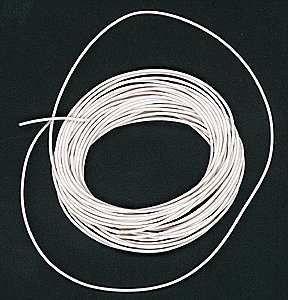 30 Gauge Ultra Flexible Stranded Single Conductor Wire - 10′ 3m -- White, All Scales, Miniatronics Corp. 48W3001