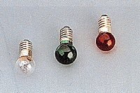 Thread Spherical Bulbs -- 3.5V, 200mA, Clear, 8mm, All Scales, Brawa Modellspielwaren 3316