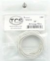 30-Gauge Wire - 20′ 6.1m Roll -- White, All Scales, Train Control Systems 1087