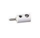 Round Plugs w/Crossover Hole -- White, All Scales, Brawa Modellspielwaren 3059