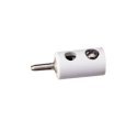 Round Plugs w/Crossover Hole -- White, All Scales, Brawa Modellspielwaren 3059