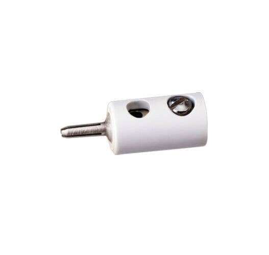 Round Plugs w/Crossover Hole -- White, All Scales, Brawa Modellspielwaren 3059