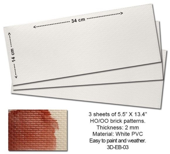 3D Embossed PVC Sheets Brick Pattern - Proses 3D-EB-03