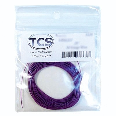 30-Gauge, 7-Strand, .026 Diameter Wire - 10′ 3.05m Roll -- Violet (Purple), All Scales, Train Control Systems 1202
