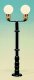 Lampposts -- Double Park Light (green) 2-3/8′ 5.9cm, HO, Miniatronics Corp. 7208201