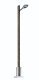 Streetlight w/Real-Wood Mast -- With Teardrop Light Housing (silver) - 3-1/2′ 9cm Tall, HO, Busch Gmbh & Co Kg 4134