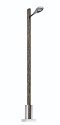 Streetlight w/Real-Wood Mast -- With Teardrop Light Housing (silver) - 3-1/2′ 9cm Tall, HO, Busch Gmbh & Co Kg 4134
