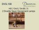 DVSL108 Fiber-Lit Double Swan/Goose Neck Lamps -- pkg(2), HO, Dwarvin SL108