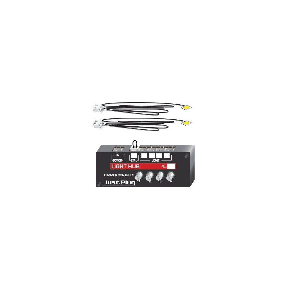 Just Plug(TM) -- Lights & Hub Set (Warm White), All Scales, Woodland Scenics 5700
