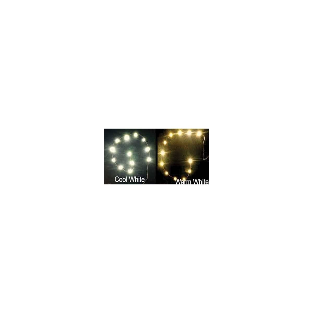 12 LED Chip String -- Cool White, 12-18V AC/DC, 1.6 x 3.2mm LEDs, All Scales, Evan Designs UCS12