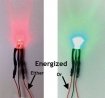 LED LIGHTS 3mm Bi-Directional Red/Green -- Universal 7-19V AC, DC, DCC Pkg(5), All Scales, Evan Designs BD5