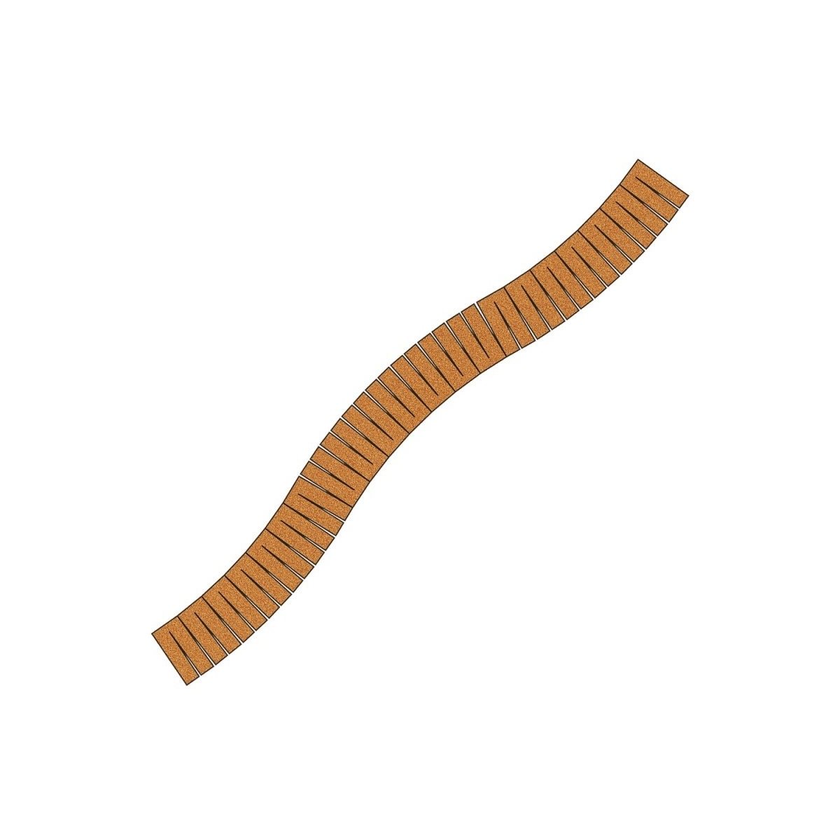 Pre-Cut Cork Bed - 10 pcs - HO,OO - Proses CB-FLEX