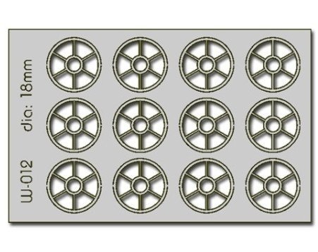 Round Windows 12 pcs 18mm Diameter - HO-OO - Proses W-012