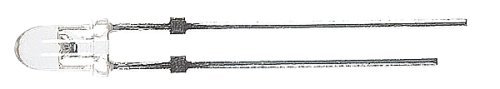 Standard Light Emiting Diodes (LEDs) 1/8′ 3mm Diameter -- White pkg(2), All Scales, Miniatronics Corp. 1230002