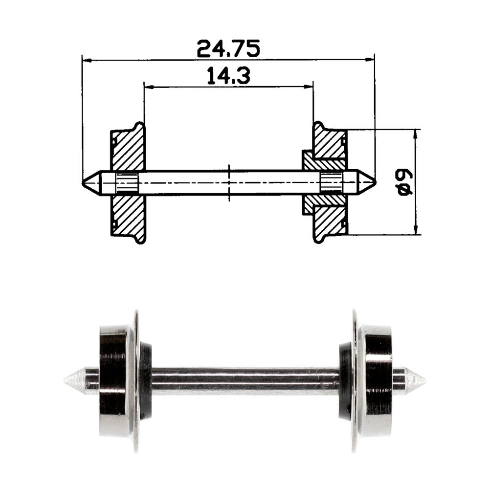 Wheel set -- Radsatz -- RP-25 - HO - Roco 40266
