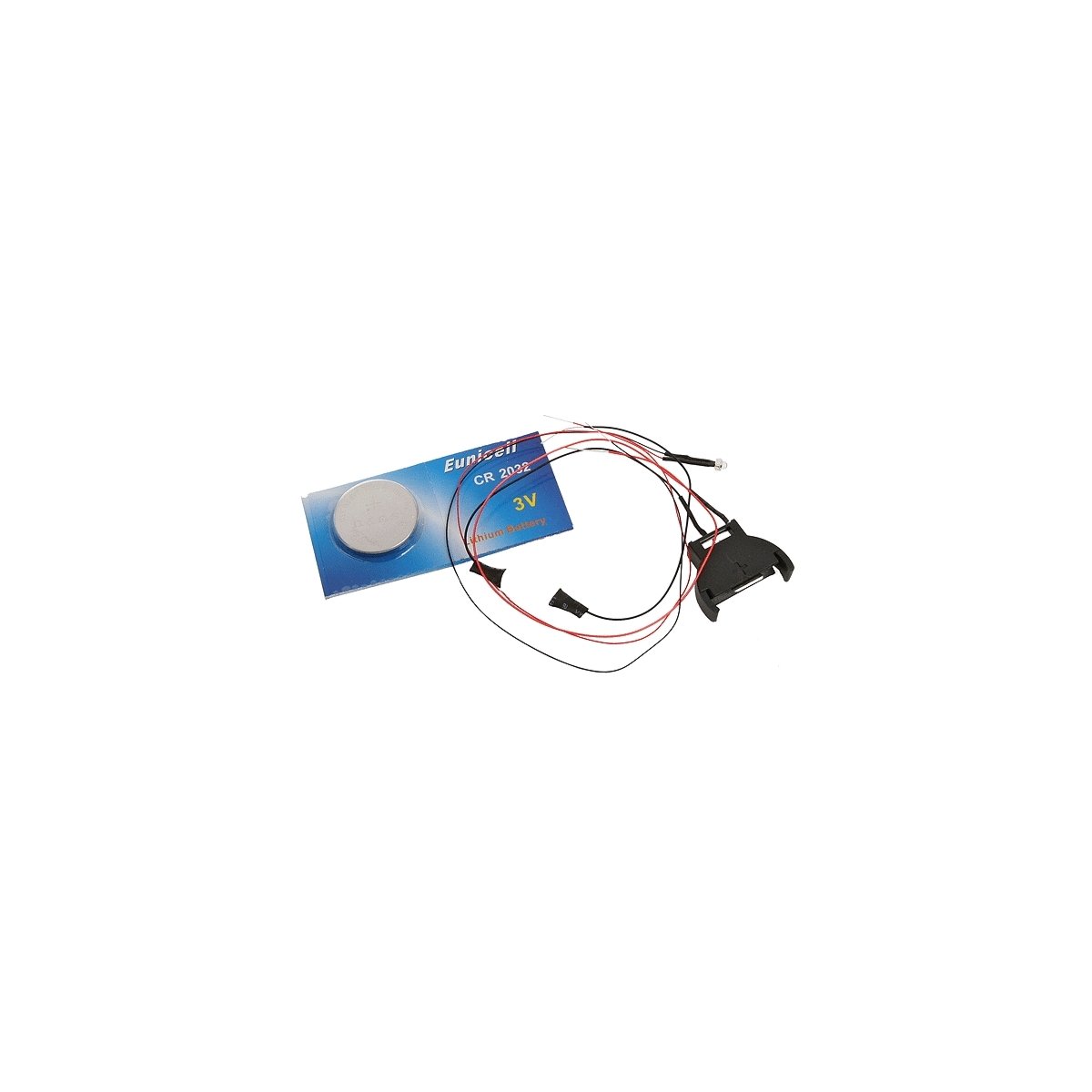 End-of-Train Device - Kit -- Red 1.8mm LED, Battery Included w/On-Off Switch, All Scales, Evan Designs 3VFRED