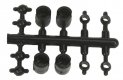 Universal Driveline Couplers -- 2.0mm Primary Cups Shaft, Add′l Cups & Horned Ball S, All Scales, Northwest Short Line 4896