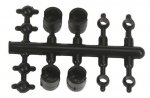 Universal Driveline Couplers -- 2.0mm Primary Cups Shaft, Add′l Cups & Horned Ball S, All Scales, Northwest Short Line 4896