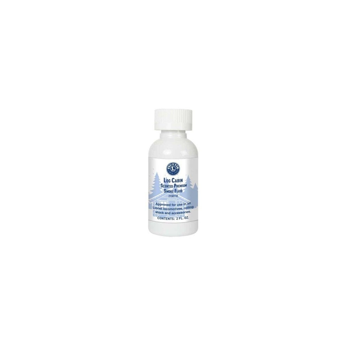 Log Cabin Scented Smoke Fluid -- 2oz 59.1mL, All Scales, Lionel 2130110
