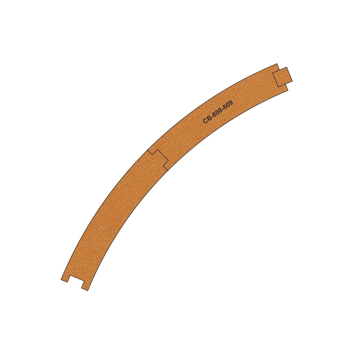 Pre-Cut Cork Bed - HO, OO - 10 pcs - Proses CB-608-9