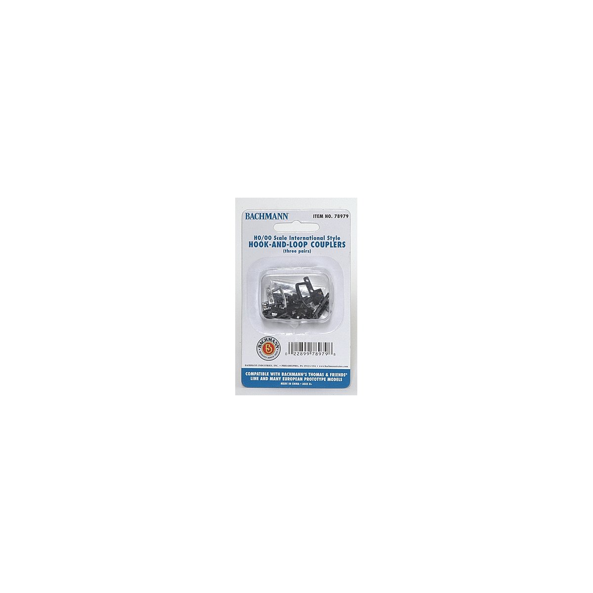 Thomas & Friends(TM) Sodor Scenery -- Hook & Loop Couplers f/Thomas Equipment 3 Pairs, HO, Bachmann Industries 78979