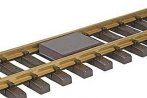 Uncoupler-Magnetic -- Between the Rails Mount for O 2-Rail, O, Kadee Quality Products 811