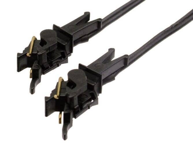 Electrically Conductive Couplers w/Wire Lead -- Fits NEM Standard Coupler Pocket, 2-Po, HO, Viessmann Modellspielwaren 5048