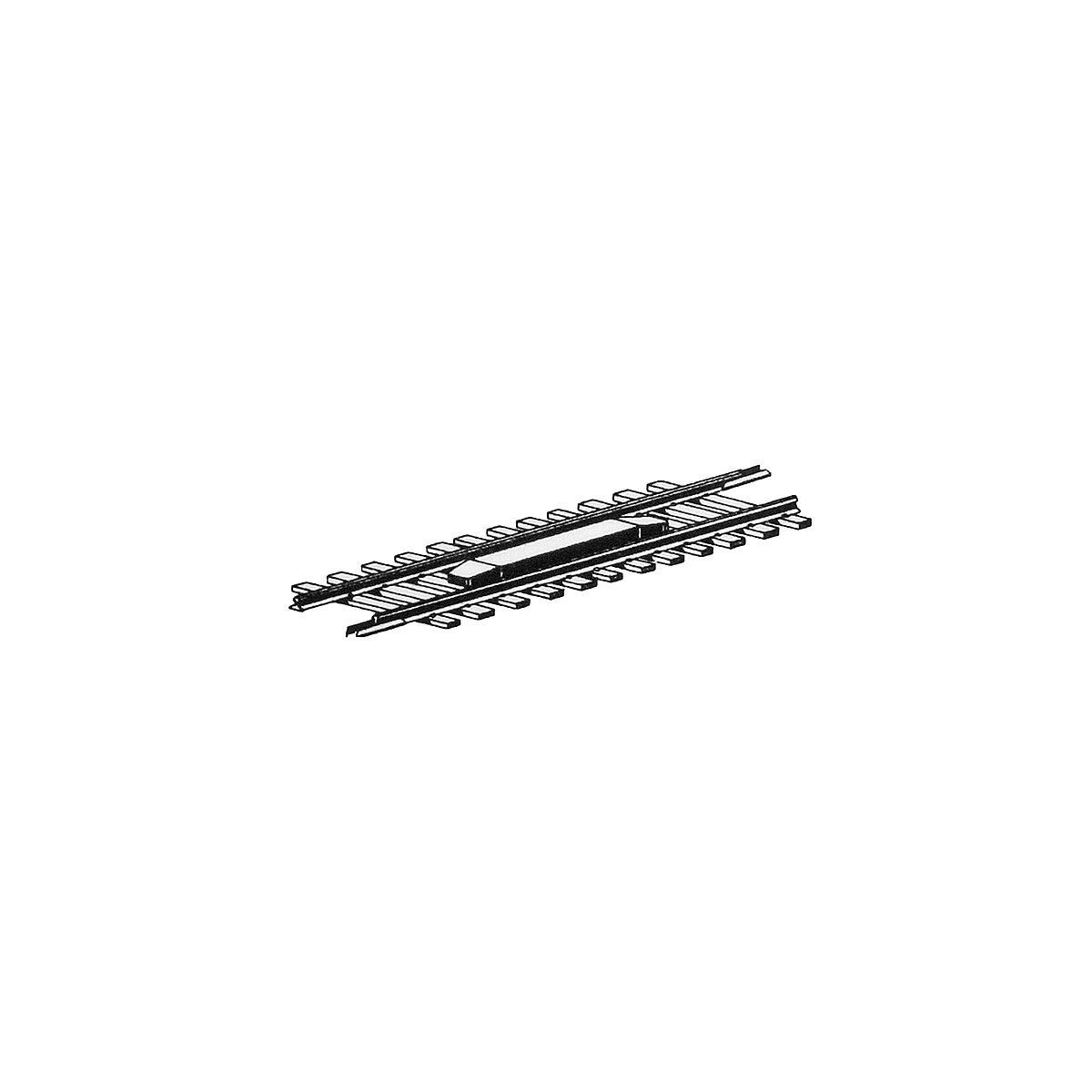 Permanent Uncoupler Magnet -- Mounted in Code 80 Track Section, N, Micro Trains by Atlas 98800173