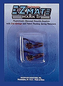 E-Z Mate Mark II Couplers w/Metal Coil Spring -- Short Center Shank 1 Pair, HO, Bachmann Industries 78026