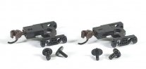 Freight Trucks (Less Wheels) 12 Pairs -- Friction-Bearing, N, Bachmann Industries 42534