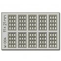 12 Pane Laser-Cut Windows - 10pcs 11X21mm - HO-OO - Proses W-004