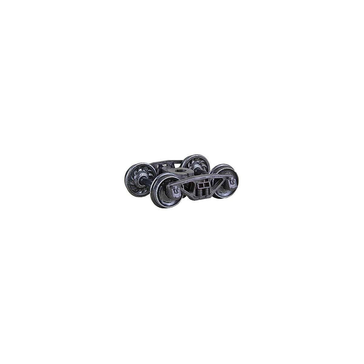 Bettendorf 50-Ton Self-Centering HGC Trucks -- Code 88 (.088`) 33` Ribbed-Back RP-25 Wheel, HO, Kadee Quality Products 1565