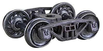 Bettendorf 50-Ton Self-Centering HGC Trucks -- Code 88 (.088`) 33` Ribbed-Back RP-25 Wheel, HO, Kadee Quality Products 1565