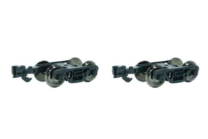 Roller Bearing Freight Car Trucks w/Metal Wheels -- 1 Pair, G, Bachmann Industries 92430