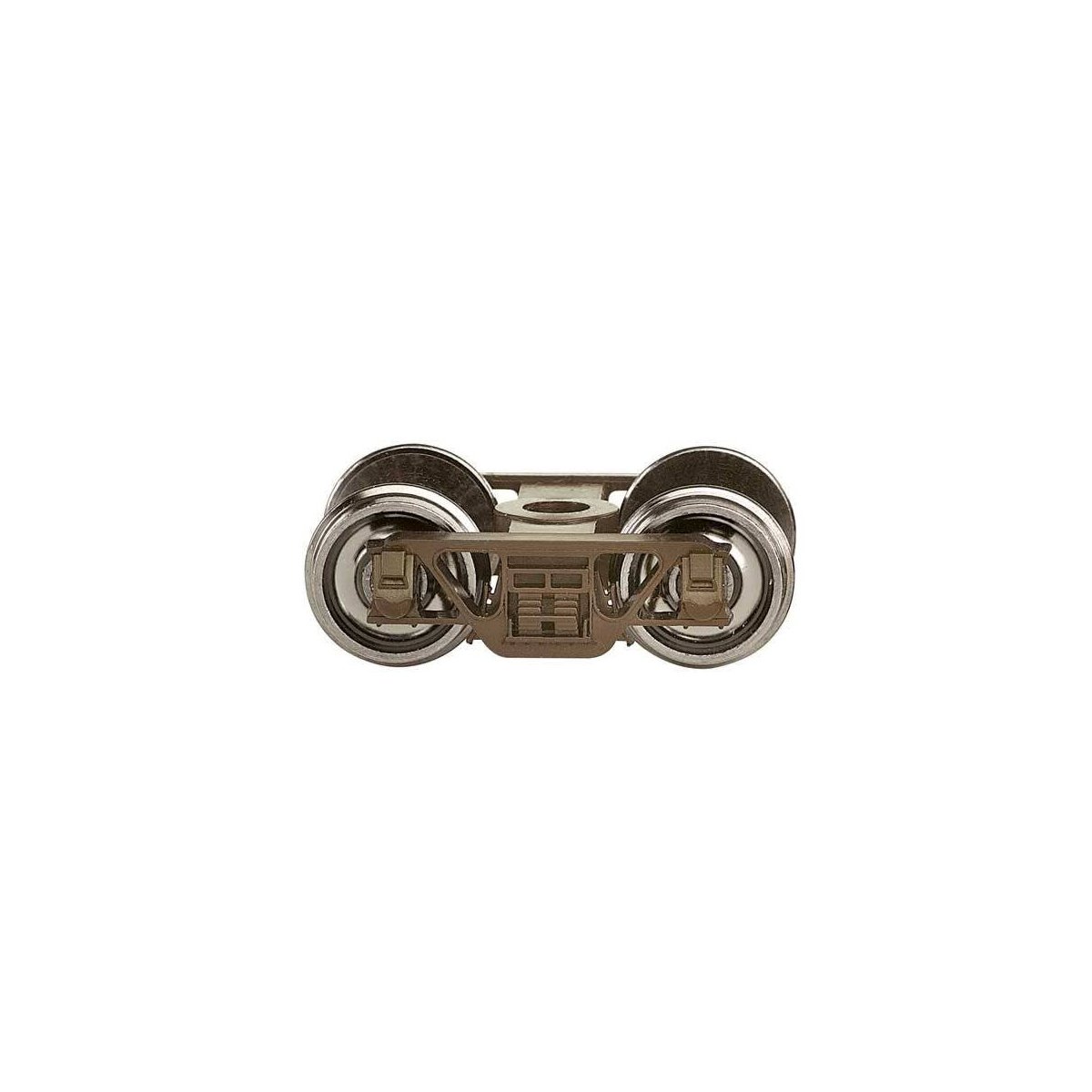 Andrews Leaf-Spring Friction-Bearing Trucks with Metal Wheels -- 1 Pair, HO, Bachmann Industries 42910