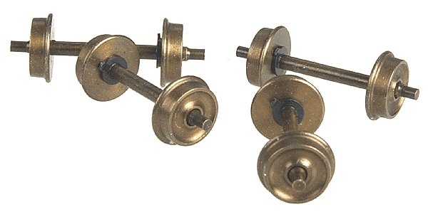Shoulder Axle Nickel-Silver Wheelset -- 28′/110, HO, Northwest Short Line 371054