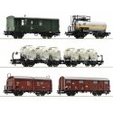 Goods train -- Gterzug -- 5-piece set - DB - HO - Roco Fle