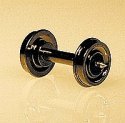 Blackened Brass Ball Bearing Insulated Wheel Sets pkg(6) -- 36′, HO, Intermountain Railway Company 40059