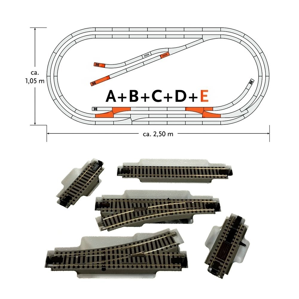 Track set E -- Gleisset E -- HO - Roco 61104