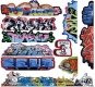 Mega Set Modern Tagger Graffiti Decals -- 14 pkg(10), HO, Blair Line 2263