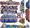 Mega Set Modern Tagger Graffiti Decals -- 14 pkg(10), HO, Blair Line 2263