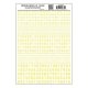 Dry Transfer Numbers Only - Railroad Gothic -- Yellow, All Scales, Woodland Scenics 730