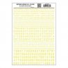 Dry Transfer Numbers Only - Railroad Gothic -- Yellow, All Scales, Woodland Scenics 730