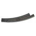 Curved turnout left -- Bogenweiche links -- BWl9-10 - HO - Roco 42568