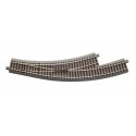 Curved turnout left -- Bogenweiche links -- R3-4 - HO - Roco 61154