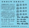 Railroad Decal Set -- Denver & Rio Grande Western Roadname Set (black), HO, Tichy Train Group 10408